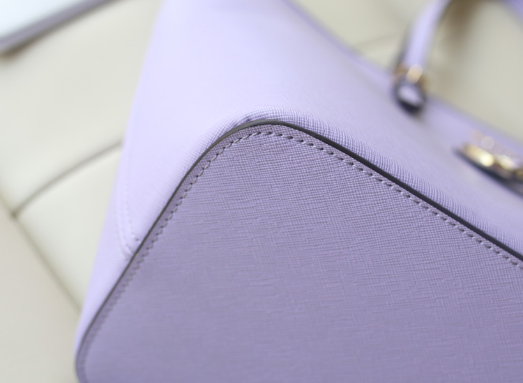 2014热销女包 MK Michael Kors 浅紫原版牛皮女士手提单肩包购物袋