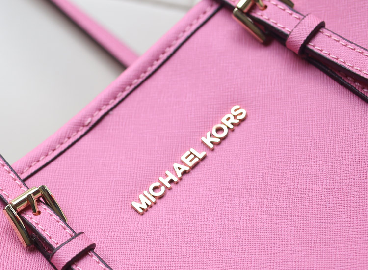 厂家直销 MK原版十字纹牛皮 中隔购物袋单肩女包真皮 粉色