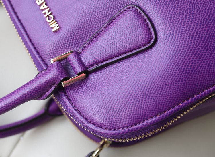 MK包包批发 MK2014新款双拉链贝壳包 进口牛皮女包手提包 紫色 
